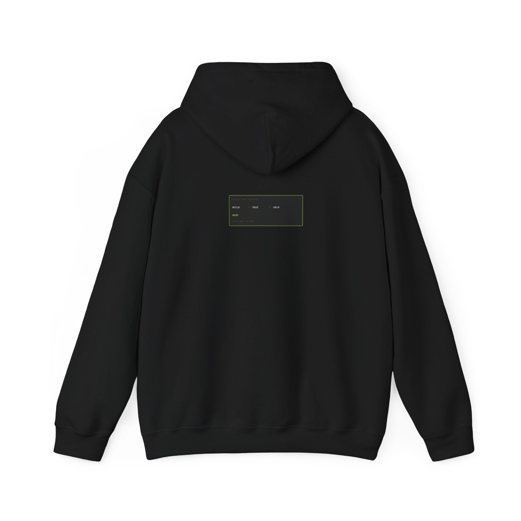 No Drama Just Deploy | Uptime & Vibes — Hoodie