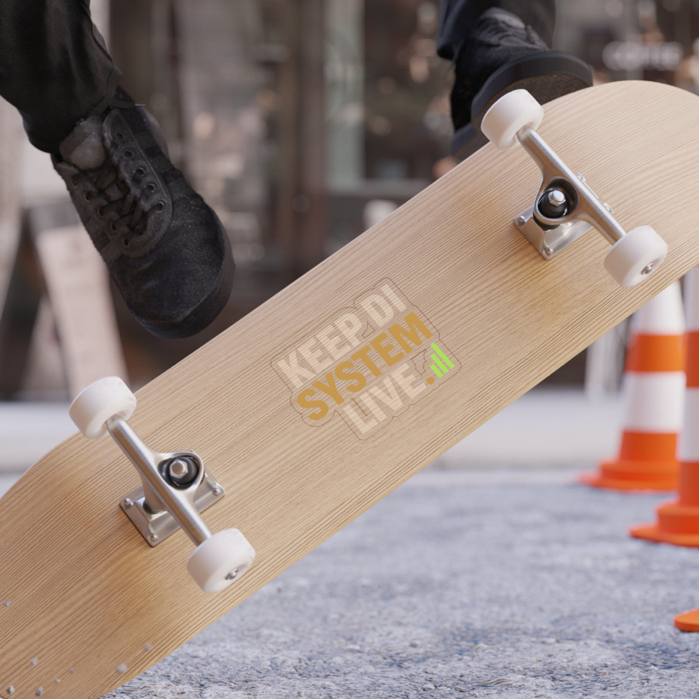 Keep di System Live | Uptime & Vibes — Transparent Sticker