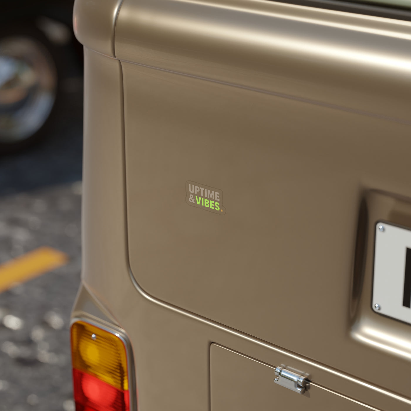 Uptime & Vibes — Transparent Sticker