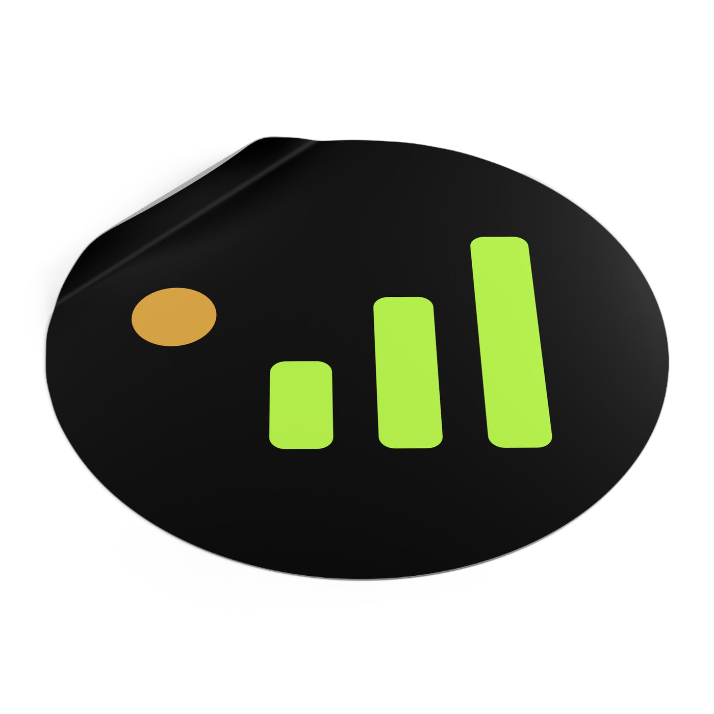 Caretaker Signal — Uptime & Vibes Round Vinyl Sticker