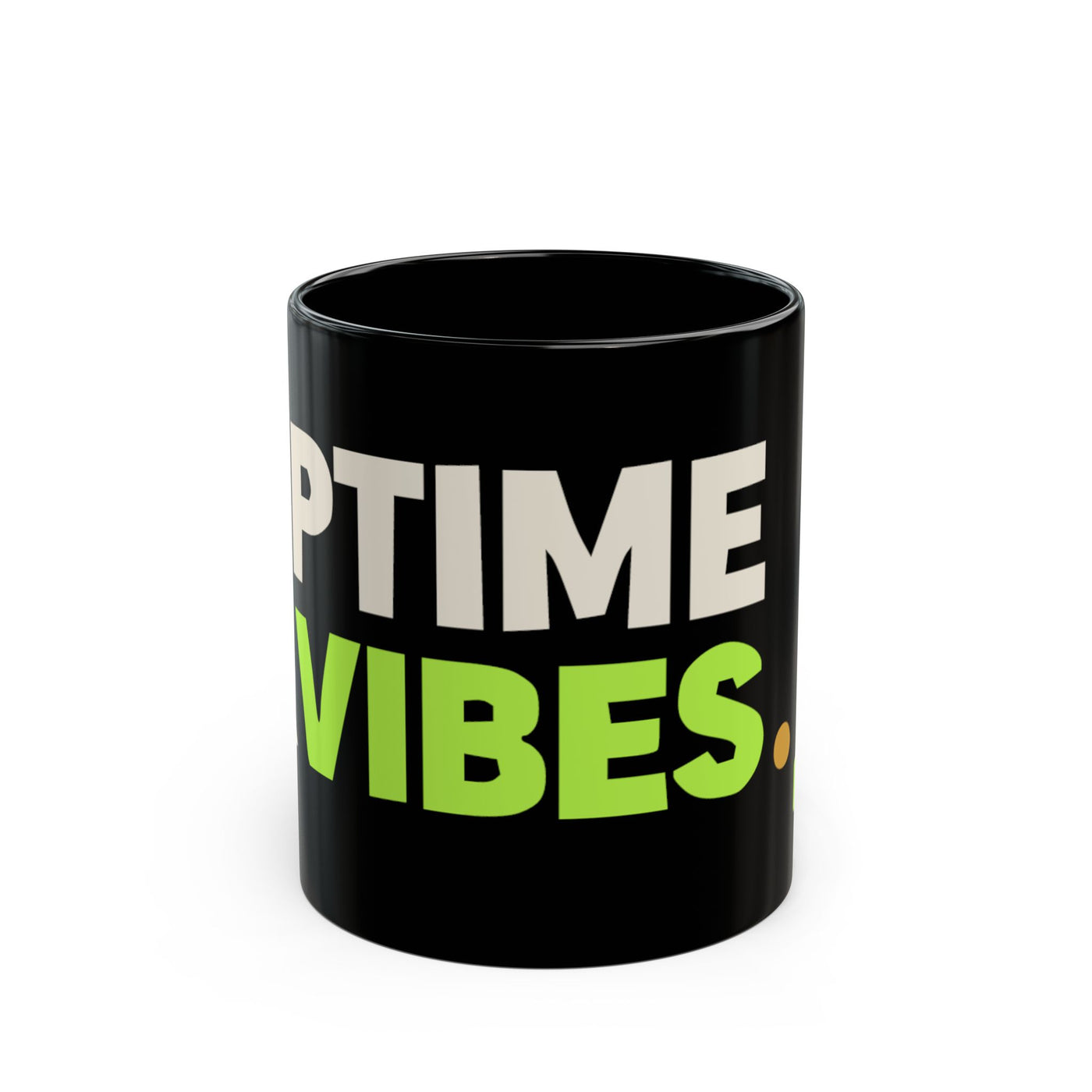 Caretaker Signal — Uptime & Vibes Mug (Black)