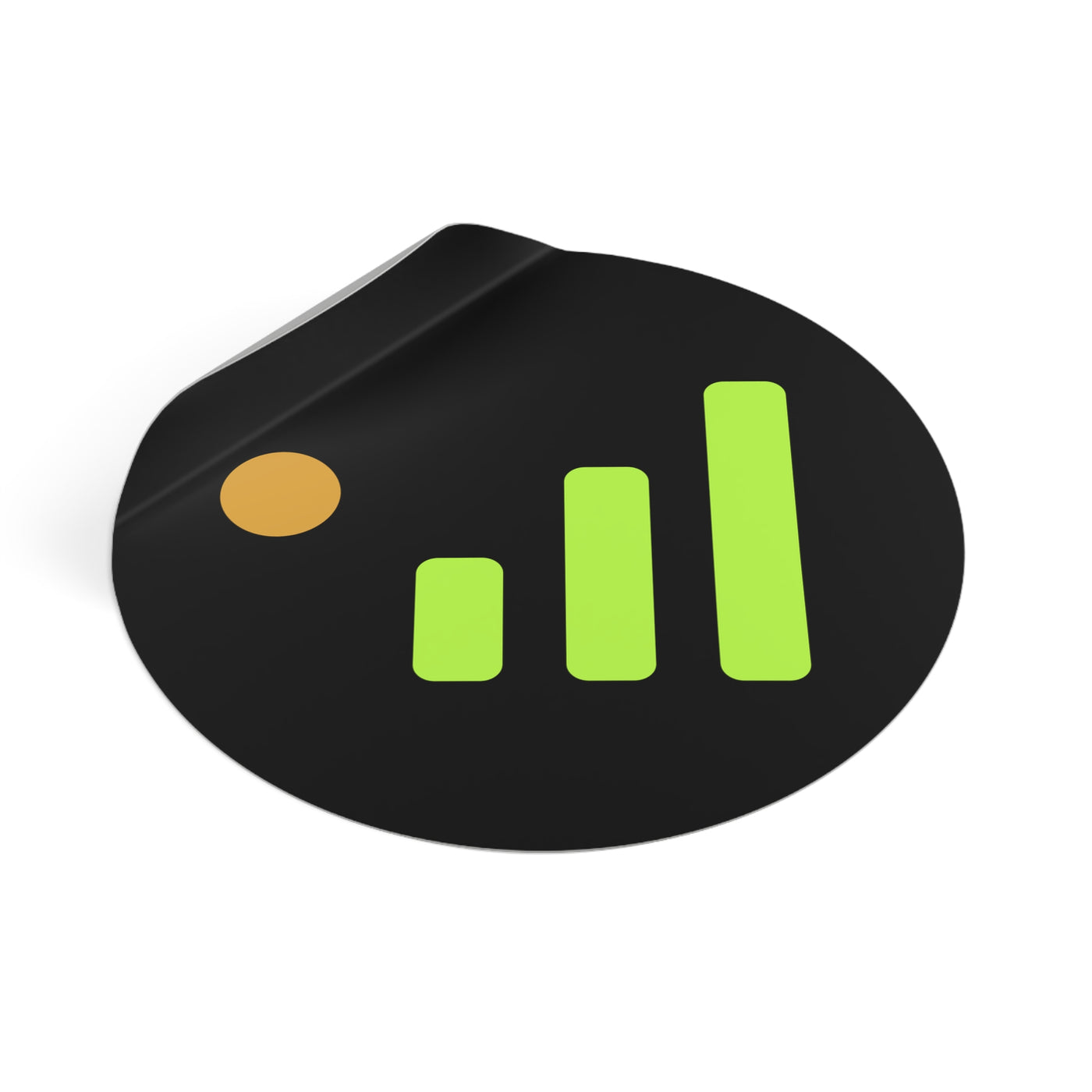 Caretaker Signal — Uptime & Vibes Round Vinyl Sticker