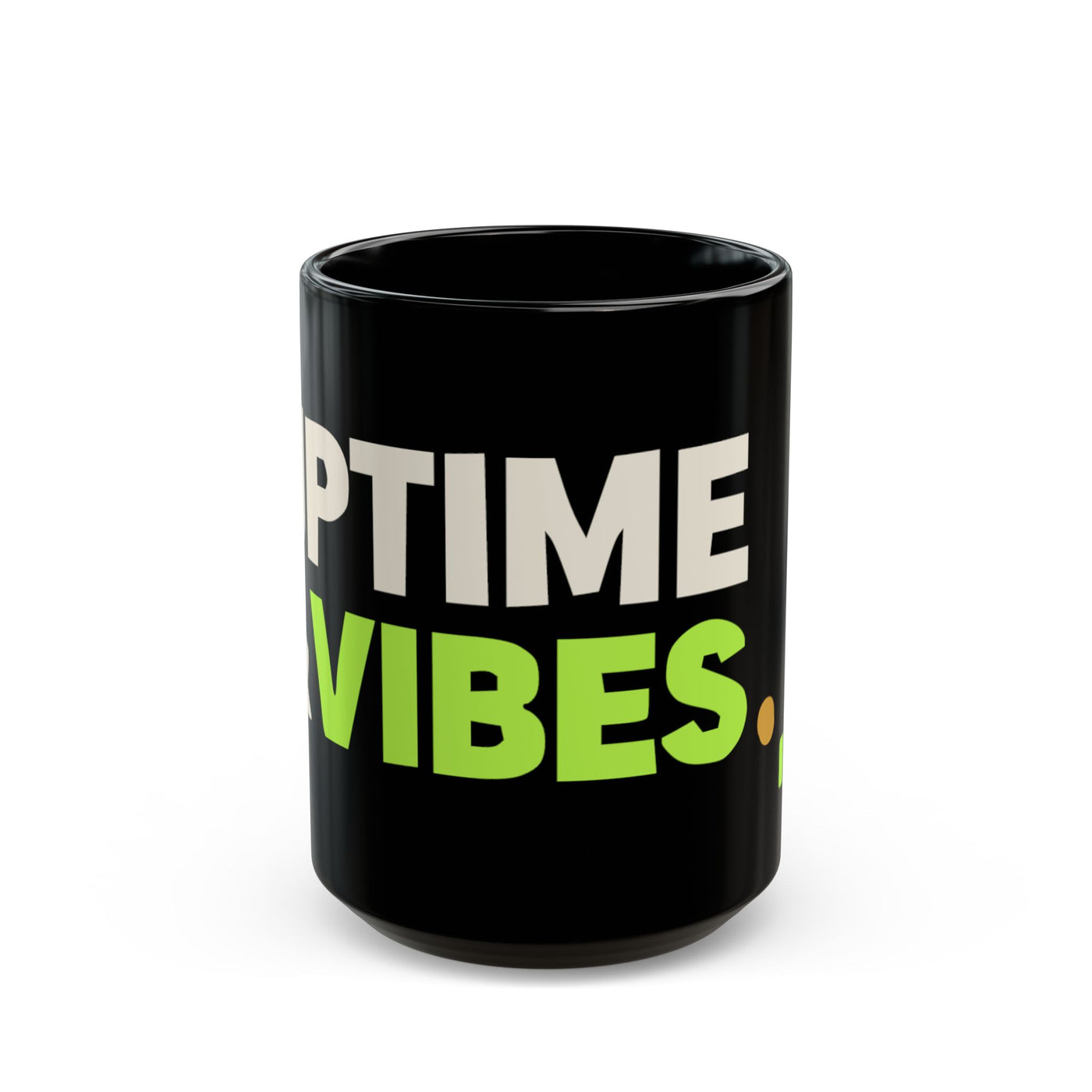 Caretaker Signal — Uptime & Vibes Mug (Black)