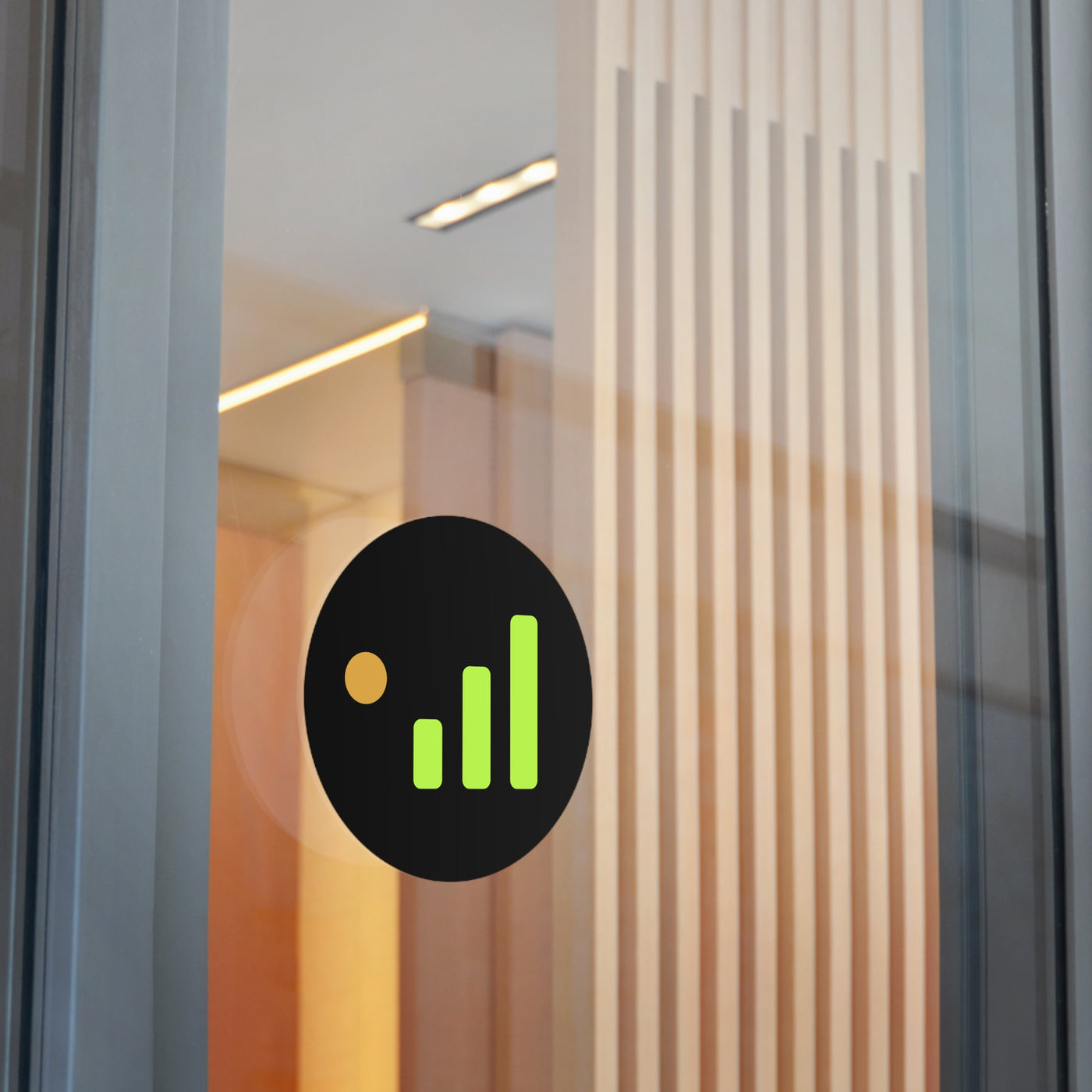 Caretaker Signal — Uptime & Vibes Round Vinyl Sticker