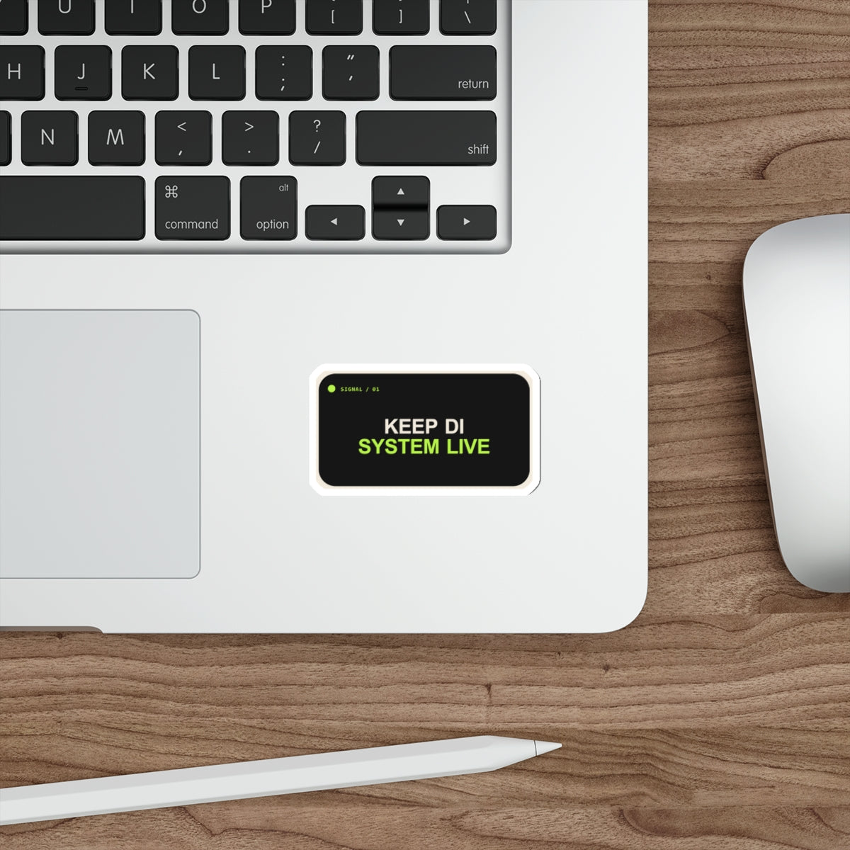 Keep di System Live — Die-Cut Sticker — Charcoal