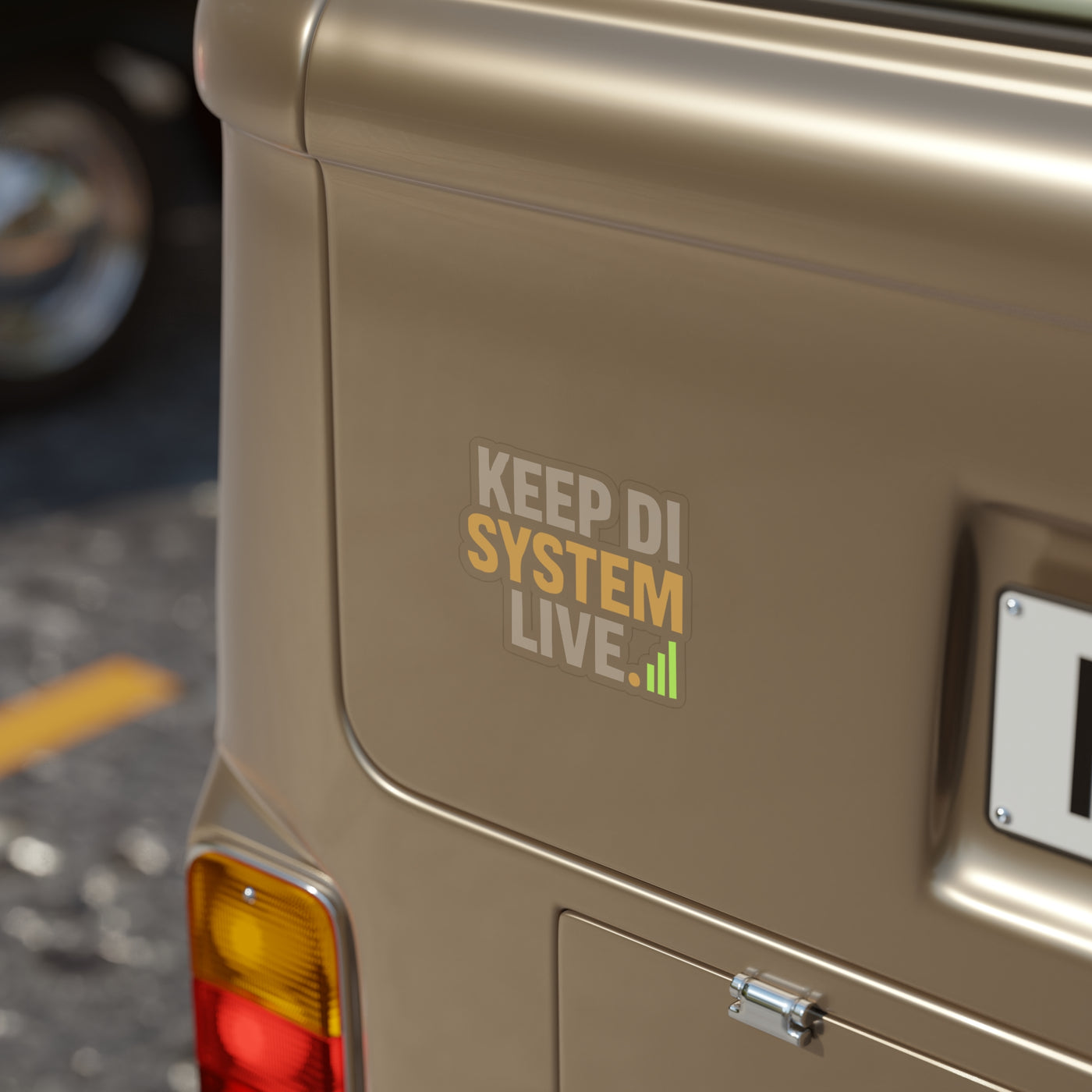 Keep di System Live | Uptime & Vibes — Transparent Sticker