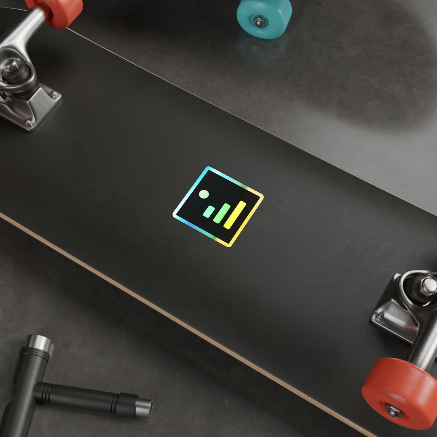 Caretaker Signal — Uptime & Vibes Holographic Sticker
