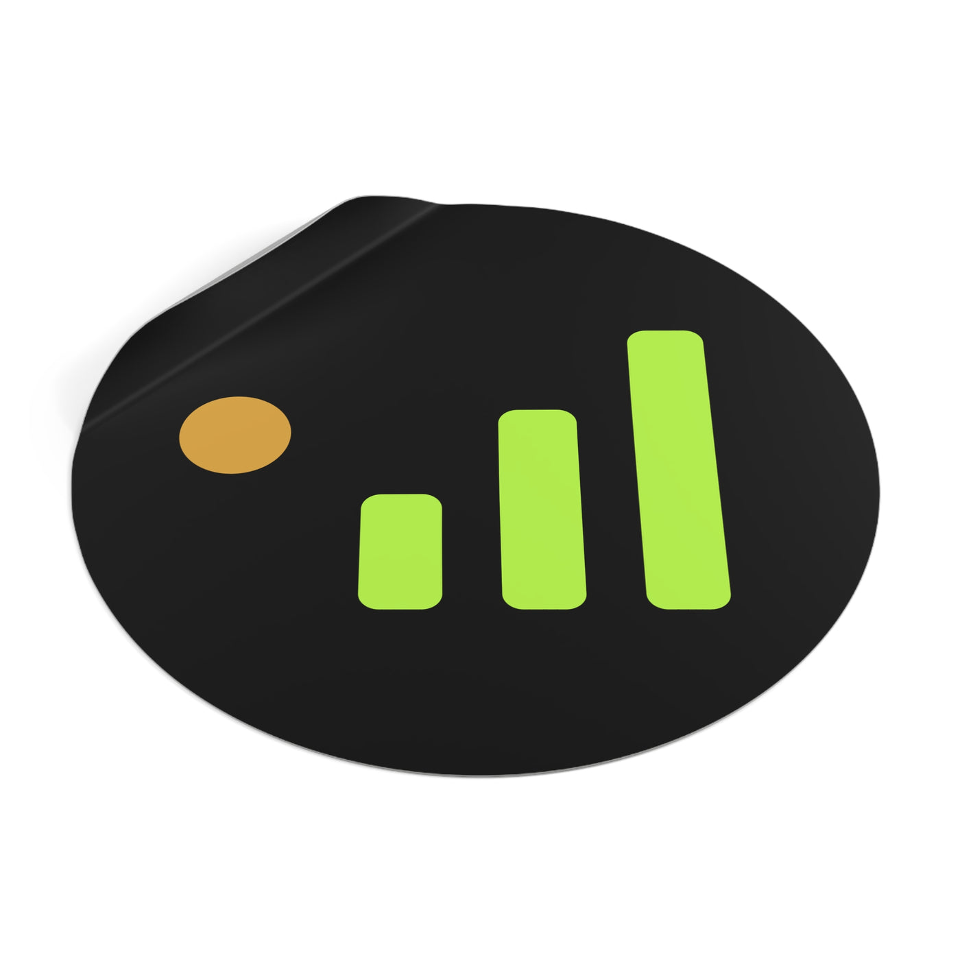Caretaker Signal — Uptime & Vibes Round Vinyl Sticker