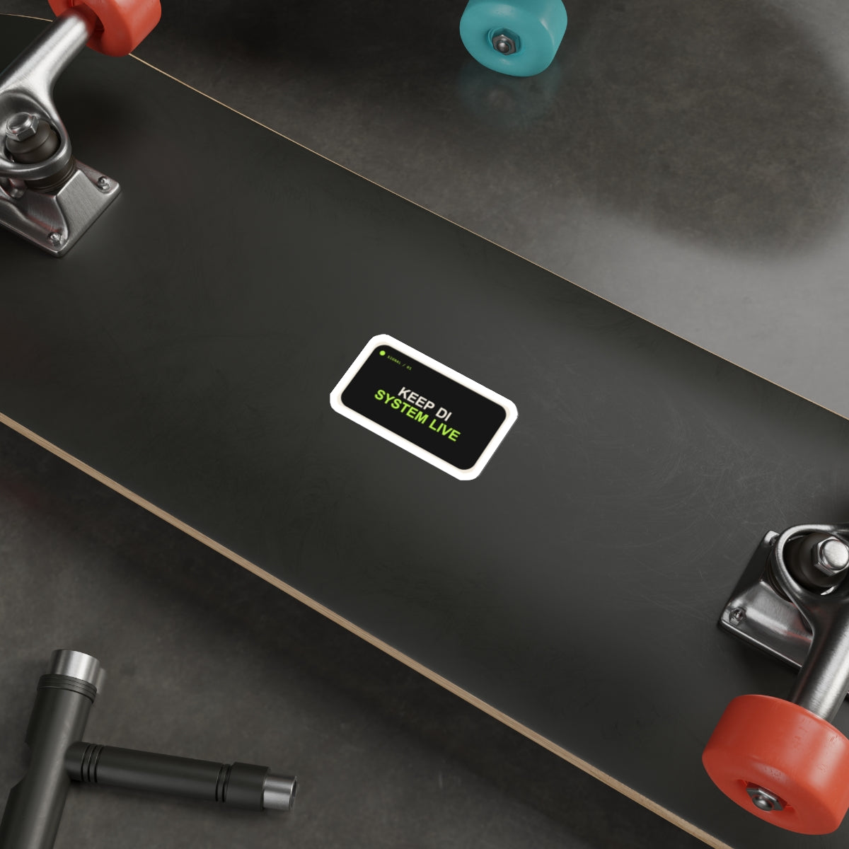 Keep di System Live — Die-Cut Sticker — Charcoal