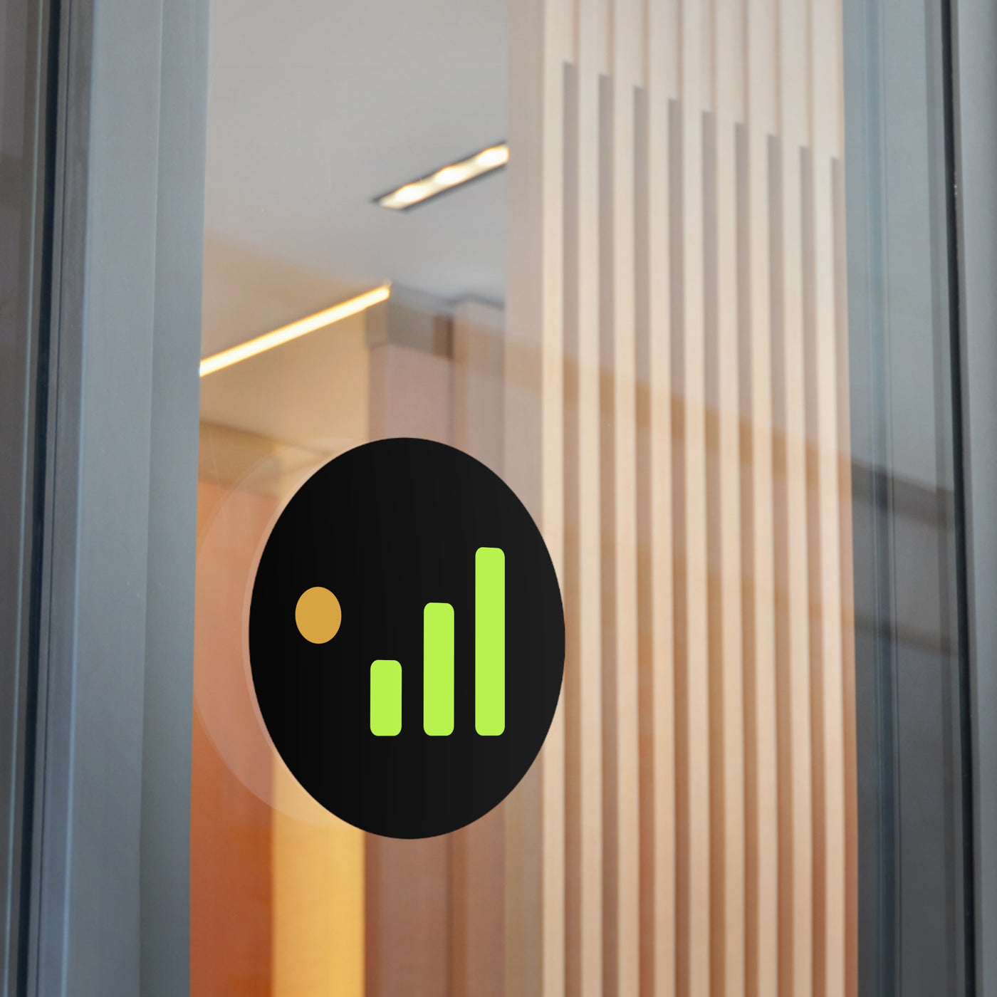 Caretaker Signal — Uptime & Vibes Round Vinyl Sticker