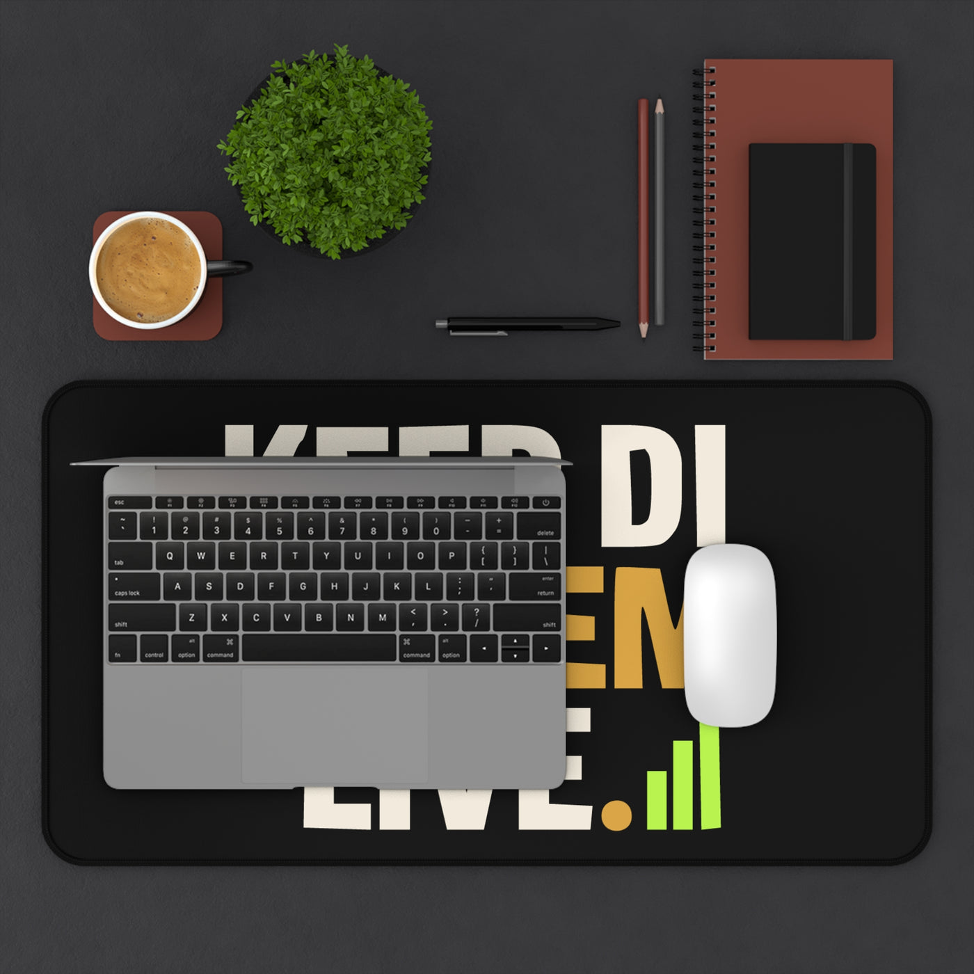 Keep di System Live | Uptime & Vibes — Desk Mat