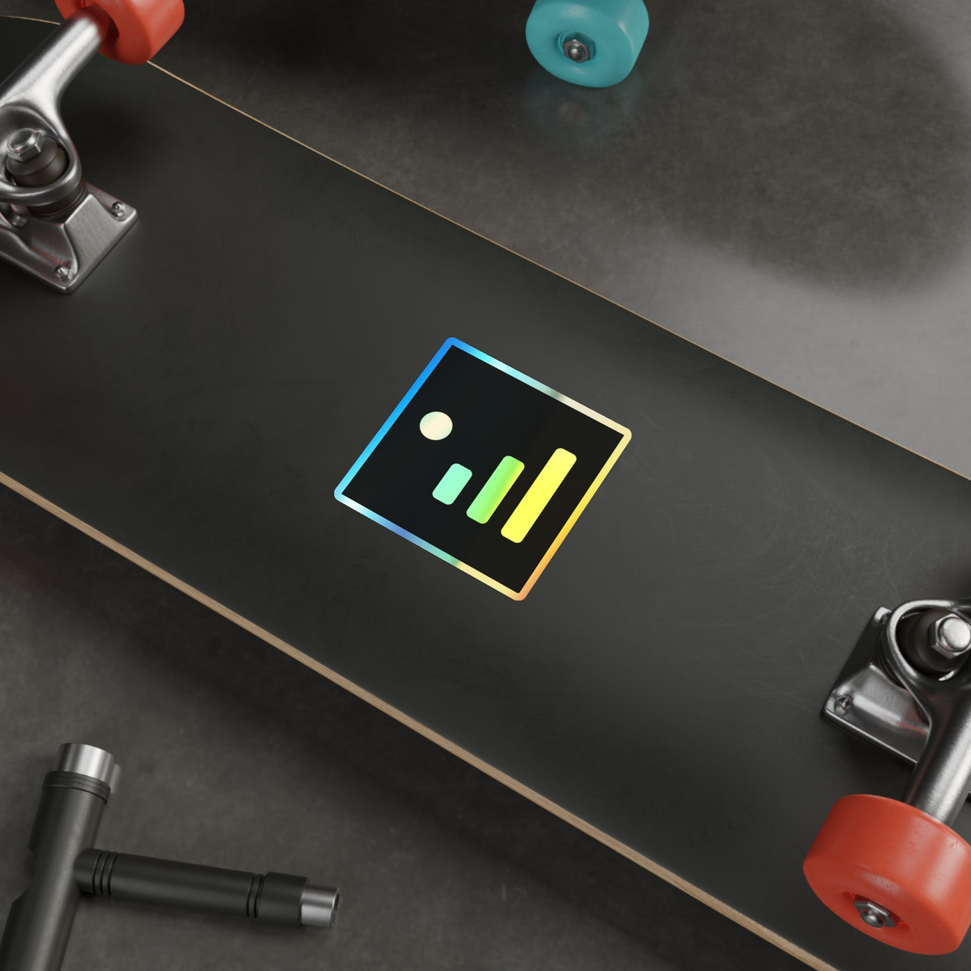 Caretaker Signal — Uptime & Vibes Holographic Sticker