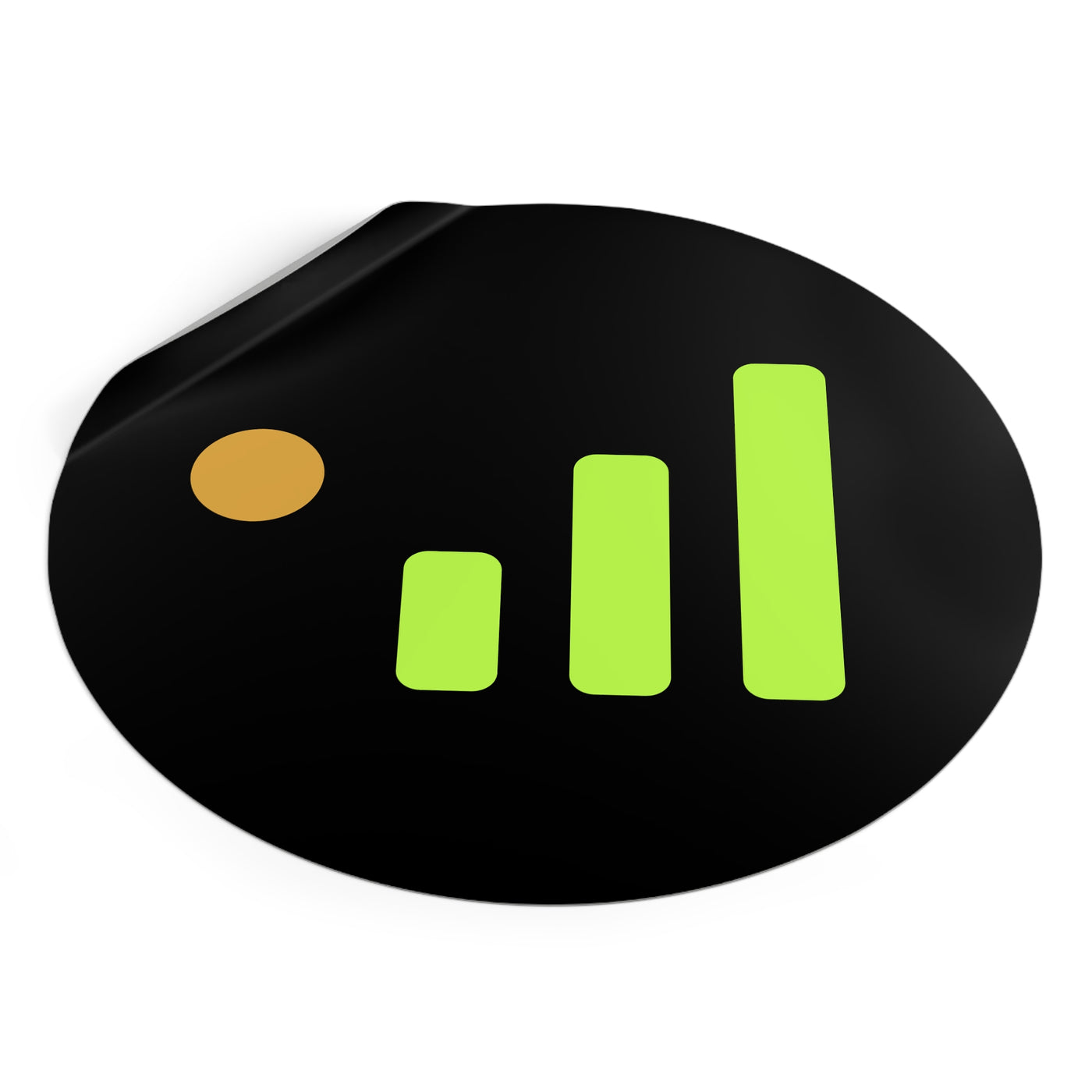 Caretaker Signal — Uptime & Vibes Round Vinyl Sticker