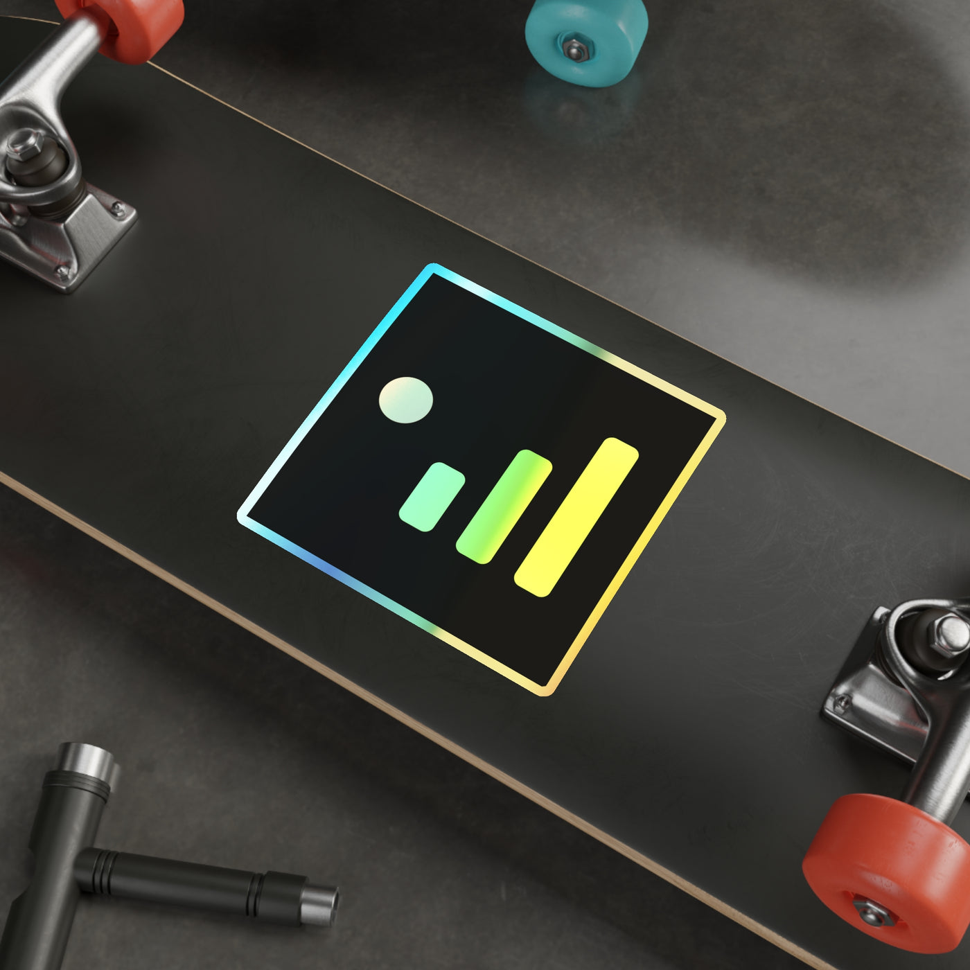 Caretaker Signal — Uptime & Vibes Holographic Sticker