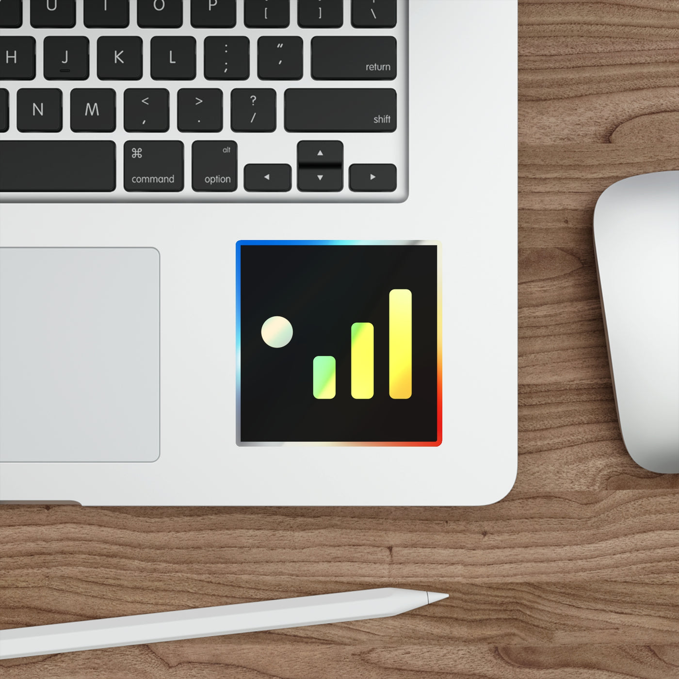 Caretaker Signal — Uptime & Vibes Holographic Sticker