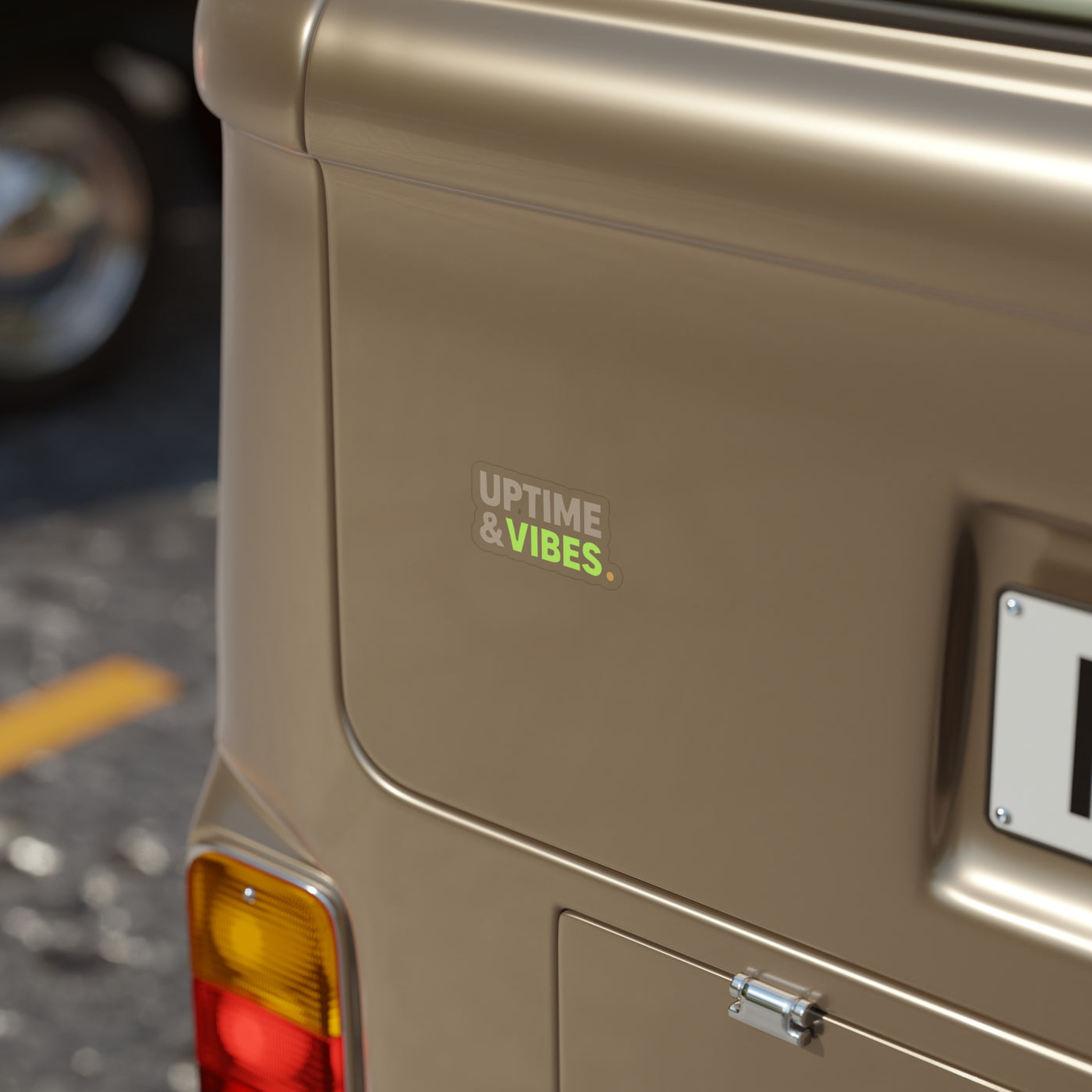 Uptime & Vibes — Transparent Sticker