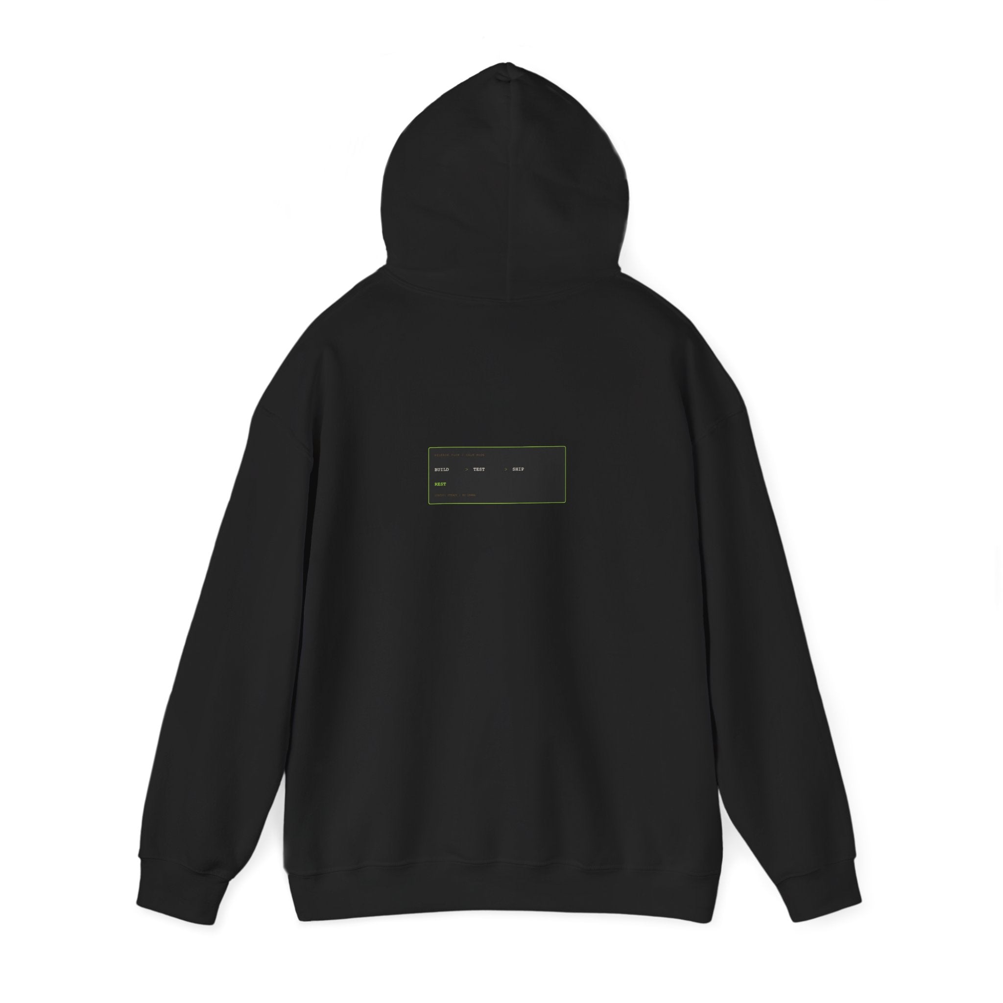No Drama Just Deploy | Uptime & Vibes — Hoodie
