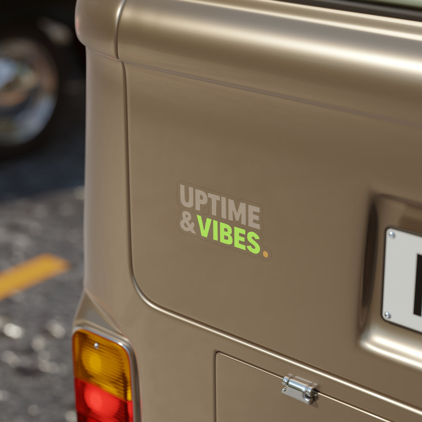 Uptime & Vibes — Transparent Sticker