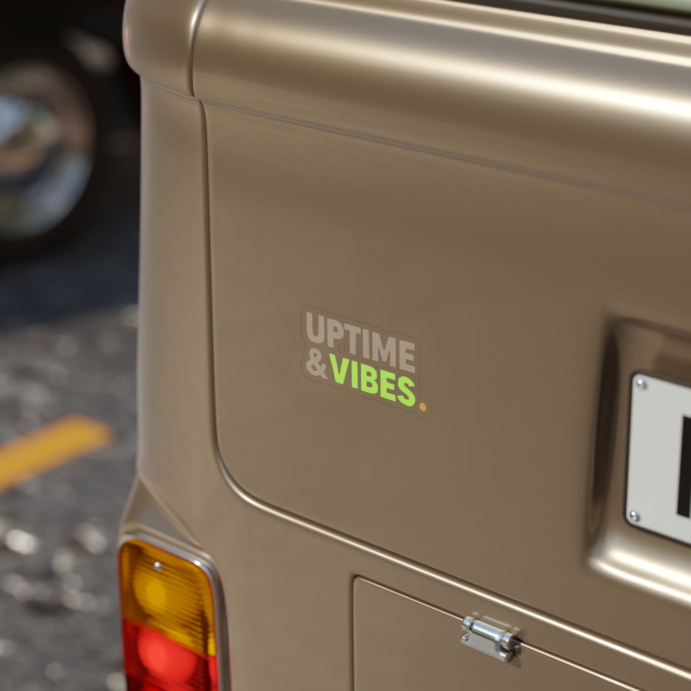 Uptime & Vibes — Transparent Sticker