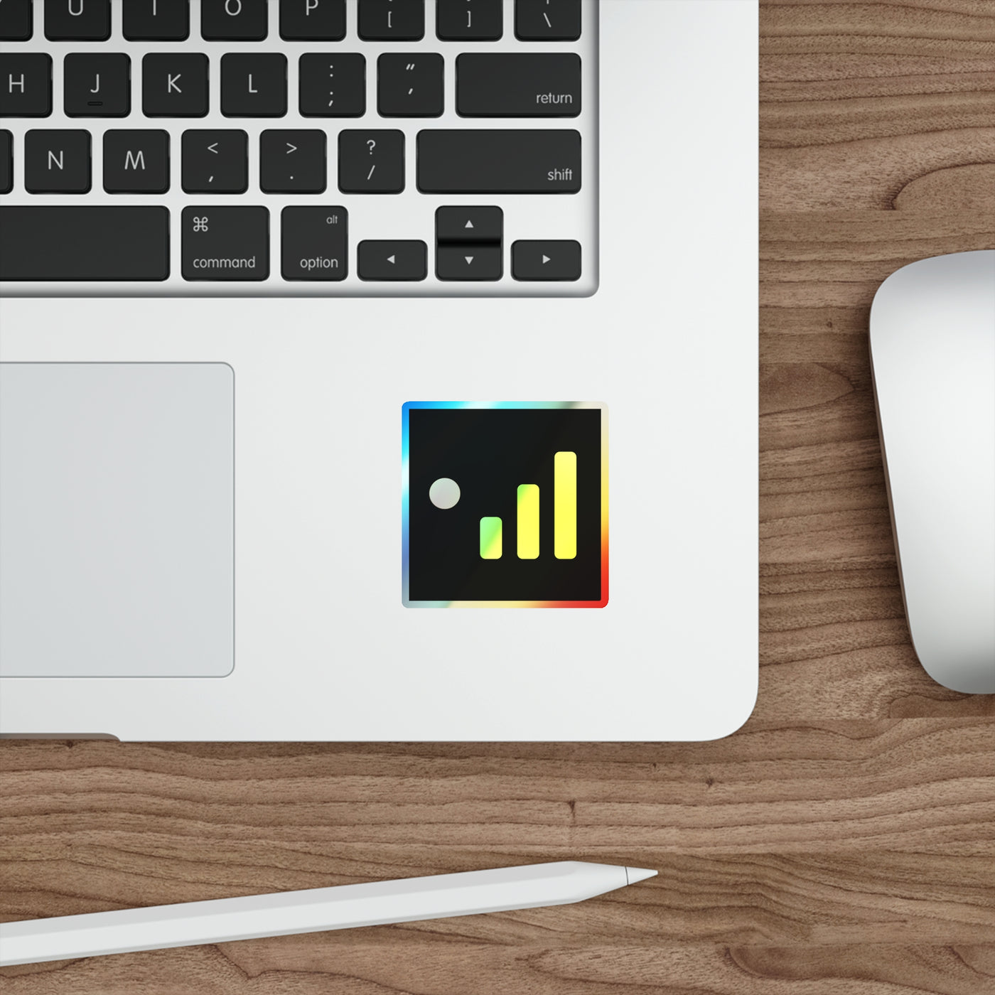 Caretaker Signal — Uptime & Vibes Holographic Sticker