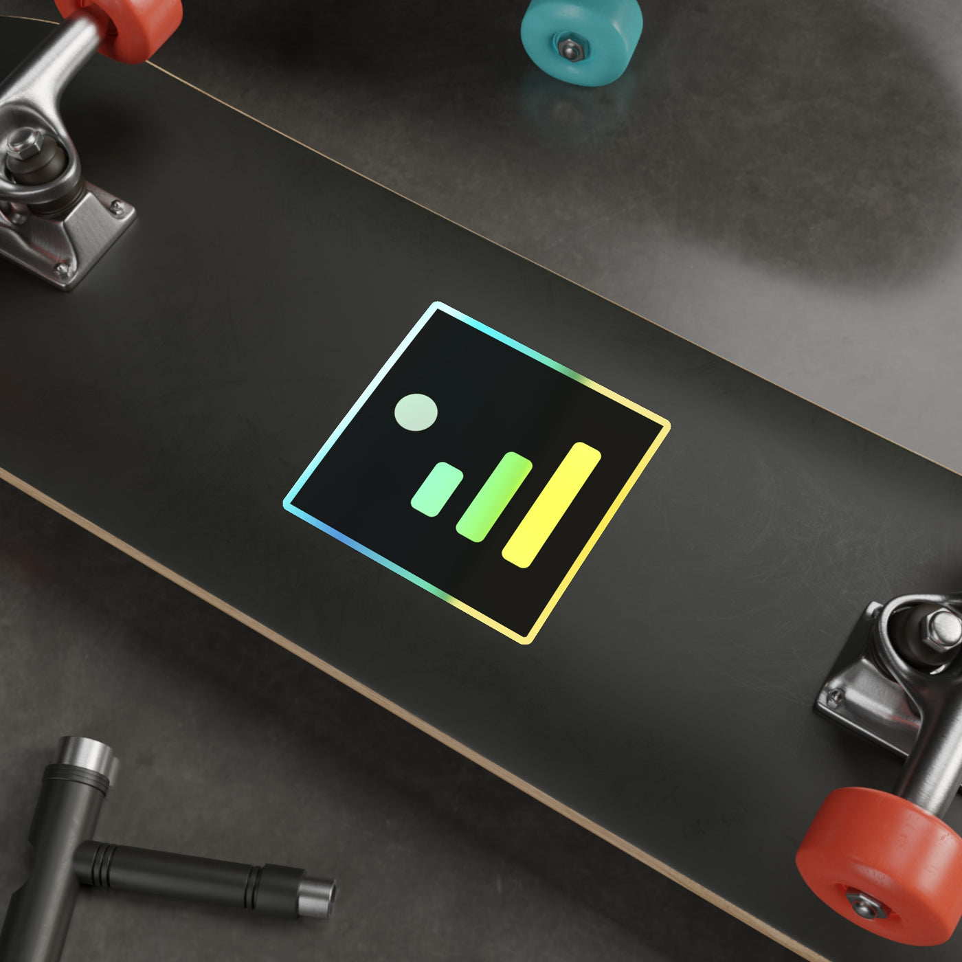 Caretaker Signal — Uptime & Vibes Holographic Sticker